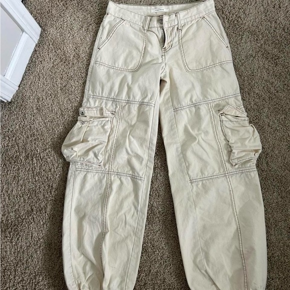 PacSun Pants - PacSun Off-White Cargo Pants